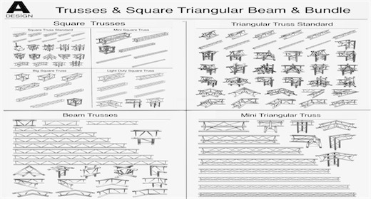3D STAGE LIGHT TRUSSES
