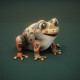 Cartoon Red-legged Frog Rigged 3D Model - 3DOcean Item for Sale