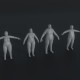 Fat Human Body Base Mesh Animated and Rigged 3D Model Family Pack 20k Polygons - 3DOcean Item for Sale