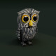 Cartoon Grey Owl 3D Model - 3DOcean Item for Sale