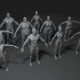 Human Body Base Mesh 10 3D Models Pack 10k Polygons - 3DOcean Item for Sale
