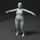 Fat Girl Kid Body Base Mesh 3D Model 10k Polygons - 3DOcean Item for Sale
