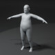 Fat Boy Kid Body Base Mesh 3D Model 10k Polygons - 3DOcean Item for Sale