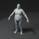 Male Body Fat Base Mesh 3D Model 10k Polygons - 3DOcean Item for Sale