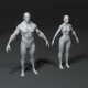 Superhero Muscular Human Male Female Body Base Mesh 3D Model 10k Polygons - 3DOcean Item for Sale