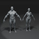 Superhero Muscular Human Male Female Body Base Mesh 3D Model 20k Polygons - 3DOcean Item for Sale