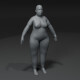 Female Body Fat Base Mesh Animated and Rigged 3D Model 20k Polygons - 3DOcean Item for Sale