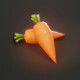 Cartoon Carrot 3D Model - 3DOcean Item for Sale
