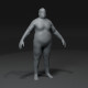 Male Body Fat Base Mesh Animated and Rigged 3D Model 20k Polygons - 3DOcean Item for Sale