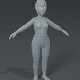 Girl Kid Child Body Base Mesh 3D Model - 3DOcean Item for Sale