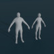 Male and Female Body Base Mesh Animated and Rigged 3D Model 1k Polygons - 3DOcean Item for Sale