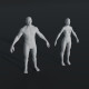 Male and Female Body Base Mesh 28 Animations 3D Model 10k Polygons - 3DOcean Item for Sale