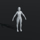 Female Body Base Mesh Animated and Rigged 3D Model 20k Polygons - 3DOcean Item for Sale