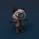 Cartoon Silver Fox Rigged 3D Model - 3DOcean Item for Sale