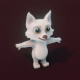 Cartoon Arctic Fox Rigged 3D Model - 3DOcean Item for Sale