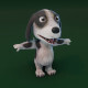 Cartoon Hound Dog Rigged 3D Model - 3DOcean Item for Sale