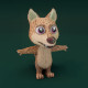 Cartoon Red Wolf Rigged 3D Model - 3DOcean Item for Sale