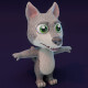 Cartoon Wolf Rigged 3D Model - 3DOcean Item for Sale