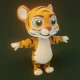 Cartoon Tiger Rigged 3D Model - 3DOcean Item for Sale