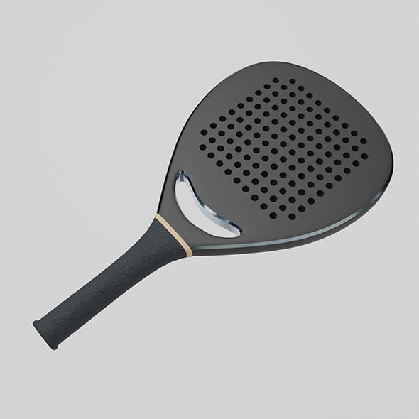 Padel Racket 3D Model – Realistic Sports Equipment (FBX, OBJ, STL, BLEND)