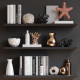 Sea decor with corals, vases and books - 3DOcean Item for Sale