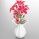 Lily pink tiger in vase - 3DOcean Item for Sale