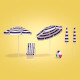 Beach Parasol Pack - 3DOcean Item for Sale