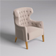 Chesterfield Fabric Berjer 003 - 3DOcean Item for Sale