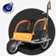 Bike Trailer Stroller - 3DOcean Item for Sale