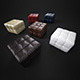 3d model padded stools - 3DOcean Item for Sale