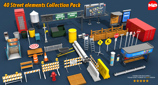 Street elements  Collection Pack