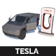 Tesla Cybertruck with Charging Station Module - Game Ready Low Poly - 3DOcean Item for Sale