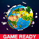 Cartoon Lowpoly Earth Planet 2 UVW - 3DOcean Item for Sale