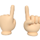 Cartoon Hand - Direction Sign - 3DOcean Item for Sale