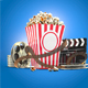 Popcorn & Cinematic Objects 3D Models - 3DOcean Item for Sale