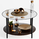 VITTSJO Glass Coffee Table & Decorations 3D Model Collection - 3DOcean Item for Sale