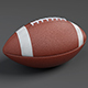 American Football Ball Low-poly 3D Model - 3DOcean Item for Sale