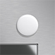 White Round Fridge Magnet - Circular Magnetic Souvenir on Refrigerator - 3DOcean Item for Sale