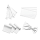 White Folded Fabric Sample 4 Types - Crumpled Cotton Textile Pieces Set - 3DOcean Item for Sale