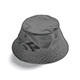 Black Nylon Bucket Hat - Polyester Headwear Sunhat - 3DOcean Item for Sale