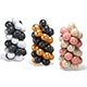 Balloon Arch Set - spiral gold silver round balls column - 3DOcean Item for Sale
