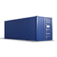 Blue Cargo Container - shipping steel box - 3DOcean Item for Sale