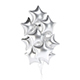 Silver Star Balloon Bouquet - helium foil balls bunch - 3DOcean Item for Sale