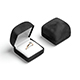 Black Wedding Ring Box Set - opened and closed jewelry box - 3DOcean Item for Sale