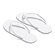 White Beach Slippers - pair of flip-flop rubber sandals - 3DOcean Item for Sale