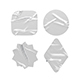 Adhesive Sticker Tape Set - round square rhombus star 4 scotch shape - 3DOcean Item for Sale