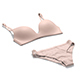 Women's Classic Lingerie Beige Set - Pink Bikini Slip Panty With Bras - 3DOcean Item for Sale