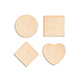 Wood Plate 4 Types - round square rhombus heart wooden board - 3DOcean Item for Sale