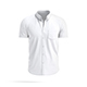 White Short Sleeve Shirt - men button down dress shirt - 3DOcean Item for Sale