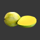 Realistic Mango and Sliced Mango Fruit Low Poly - 3DOcean Item for Sale